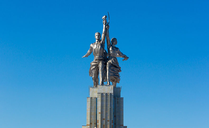 Worker and Kolkhoz Woman monument, Moscow, Russia